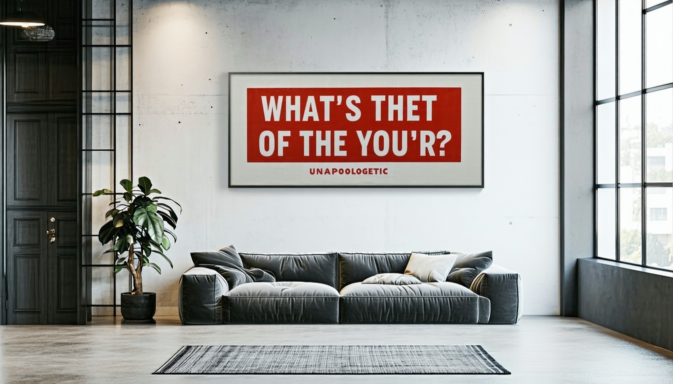 Decorative wall art with unapologetic message