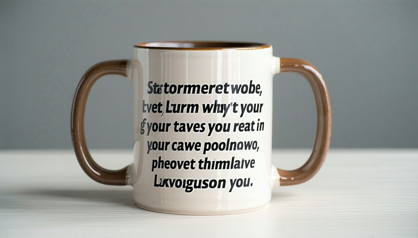 Statement mug featuring provocative language